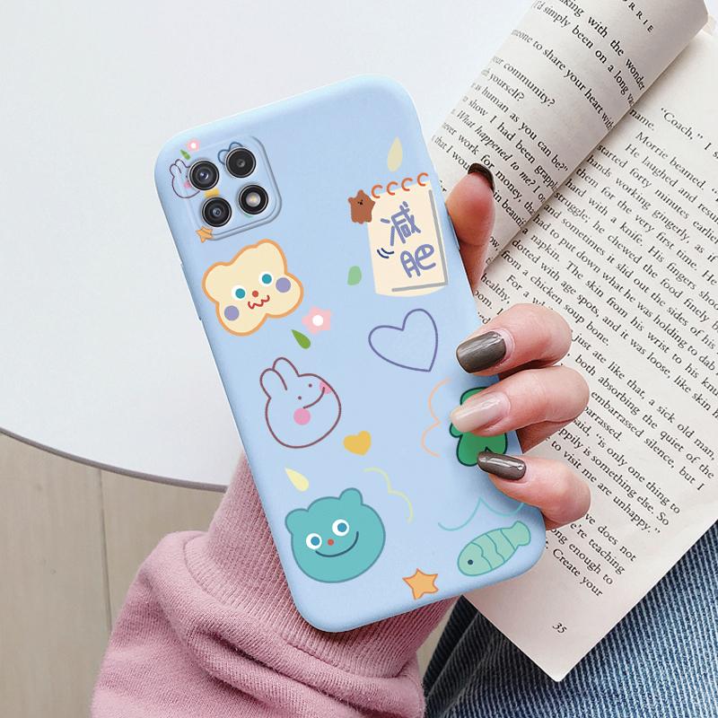 Weiche Hülle für Samsung Galaxy A22 A22S 5G Handyhülle Niedliche Blumen Schmetterling Fundas TPU Hülle für Samsung A22 A 22S Stoßstangen Hüllen