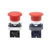 XB2 Flat Head Emergency Stop Mushroom Knob Self-Reset Key Switch