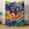 1 peça, Manta Aventura Luta e Voo do Buzz Lightyear e Woody de Toy Story, Cobertor Macio para Decoração de Casa, Capa de Sofá, Uso Externo, Viagem