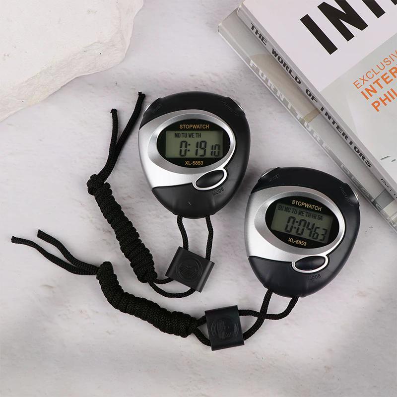 Handheld Sport Stopwatch Counter Waterproof Digitale Display LCD Chronometer Fitness Timer For Swimming Running Sport Training