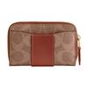 New COACH Coated Canvas Card Holder Mini Women's Tan With Caramel CR552-B4XHG