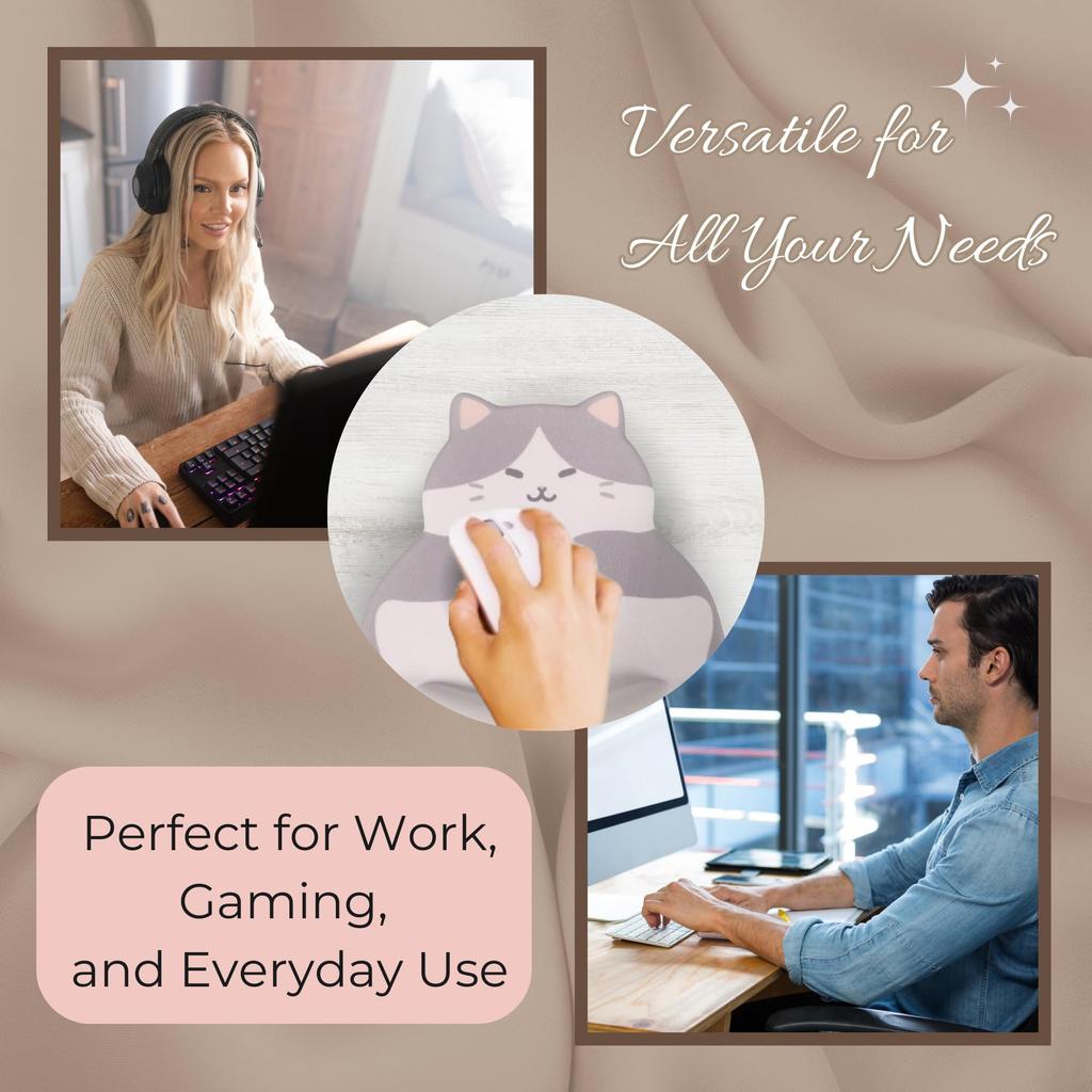 Stationery Mouse Pad Belly Mouse Pad Cat Hachiware S4141164 Sun-Star Die-Cut