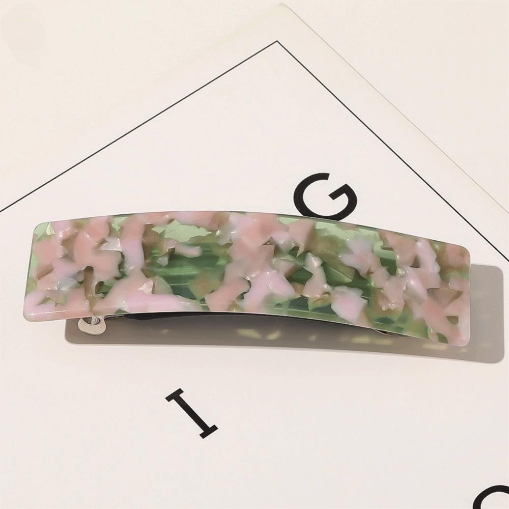 Acetate Acrylic Tortoise Shell Hair Clips Automatic Resin Spring Hairpin Women Girls