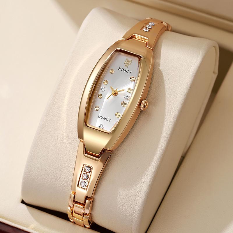 

Модные женские кварцевые часы для бизнеса, повседневные, золотые, с необычным дизайном циферблата, женский браслет, часы для платья, Relogio Feminino