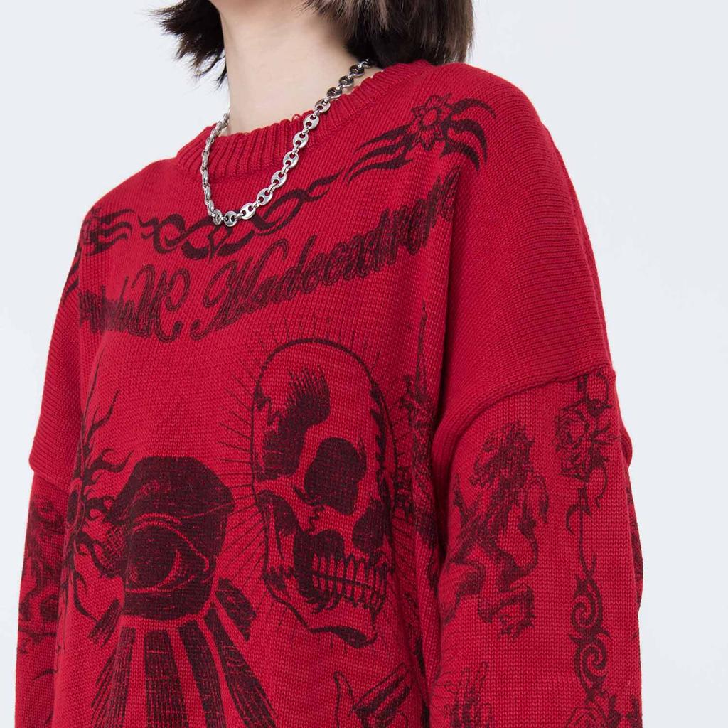 Unisex svetr Rose Eye Scorpion s roztrhaným pulovrem