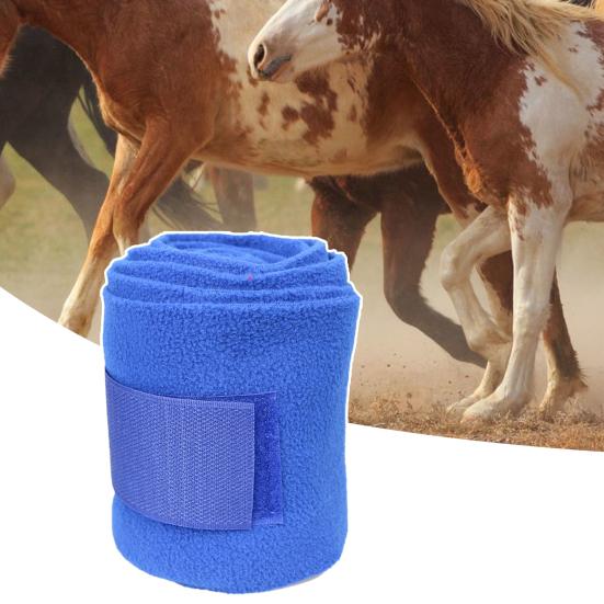 Cheap Horse Leg Wrap Super Soft Ultrathick Blue Color Fleece