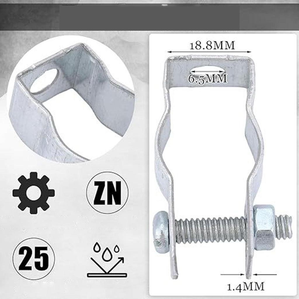 25Pcs Conduit Hangers with Nuts and Bolt Metal Threaded Rods Pipe Hanger Tube Hook Fixing Hardware Accessories