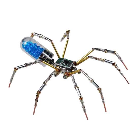 Model Păianjen Mecanic Steampunk Ornament Păianjen Metalic 3D Steampunk Kit Asamblare Păianjen Puzzle DIY Cadou Iubitor de Păianjeni Copii Adulți