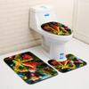 Christmas Bathroom Floor Mat Toilet Three-Piece Set
