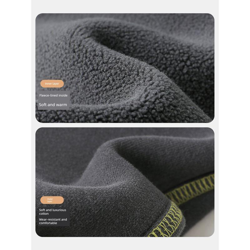 Boys' Fleece-Lined Sweatpants, Winter 2025 New Thickened Polar Fleece Joggers, Children's Autumn and Winter Clothing