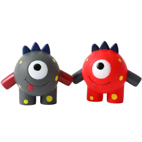 Chew Toy Built-in Sounder Cartoon Style Bite Resistant Wear-resistant Harmless Teeth Cleaning Scentless Squeaky Cartoon Animal Sound Doll for Home Use