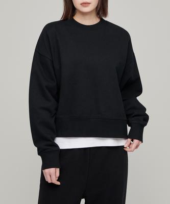 MUSINSA STANDARD WOMAN Women'S Baggy Sleeve Sweatshirt [Black]