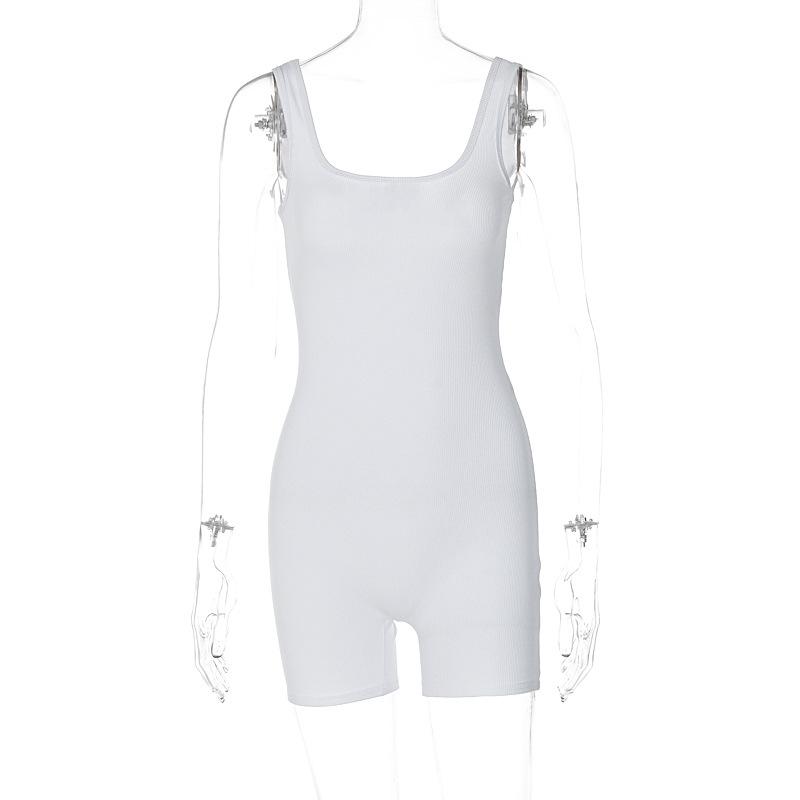 GMXIA Women's Fashion Casual Solid Color Print Summer Spring Sleeveless Suspenders Trousers Jumpsuits & Rompers