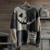 Fashion Women Halloween 3D Pattern Sweatshirt Crew Neck Long Sleeve Loose Casual Pullover