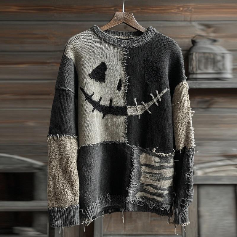 Fashion Women Halloween 3D Pattern Sweatshirt Crew Neck Long Sleeve Loose Casual Pullover