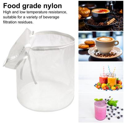 Reusable Micron Filter Zipper Bag Food Grade BPA Free Easy To Clean Multipurpose Full Mesh Nylon Filter Bag Brew Bag