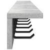 Wall Mounted Nightstand Concrete Grey 100 x 10.5 x 10.5 cm
