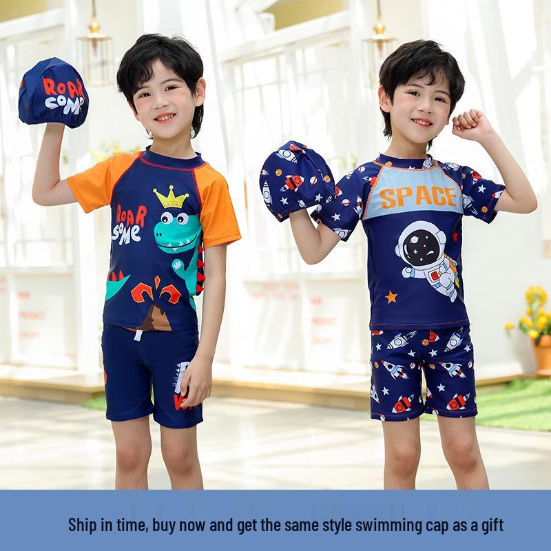 

2025 Boys Quick-Drying Cartoon Swimsuit Set 3XL (approx. 50-60 jin)