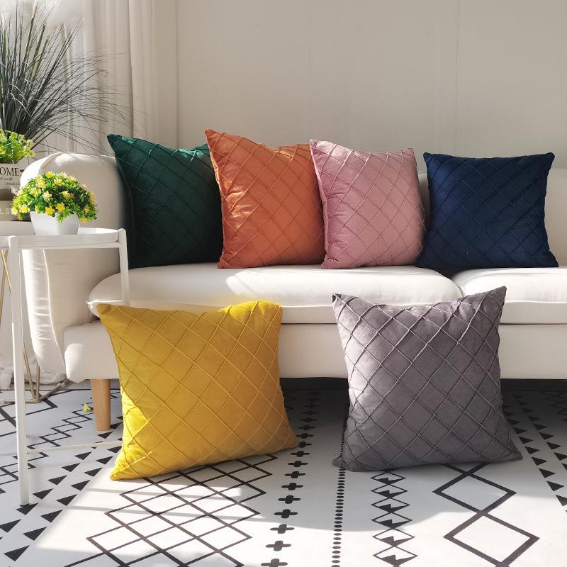 velvet Design pillow cover, living room pillow decoration, home decoration, sofa pillow 45x45 cm