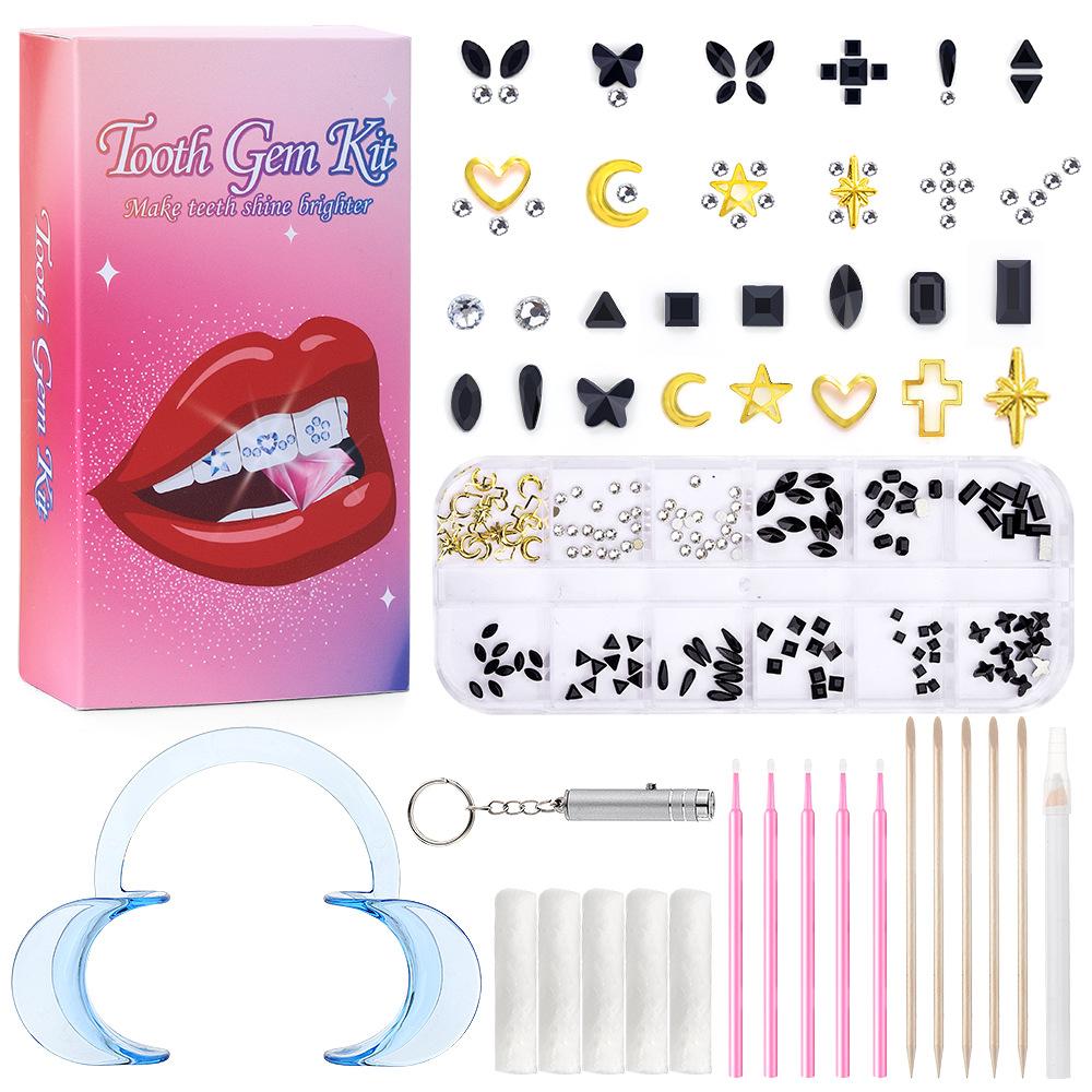Dental Diamond Tooth Decoration, Tooth Diamond Tool Diy Set, Tooth Sticker, Diamond Love Horse Eye Decoration