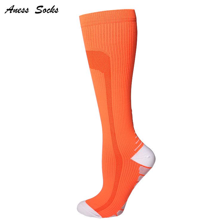 Women's Beautiful Compression Sports Socks for Yoga, Marathon, and Running - Elastic Calf-High Design