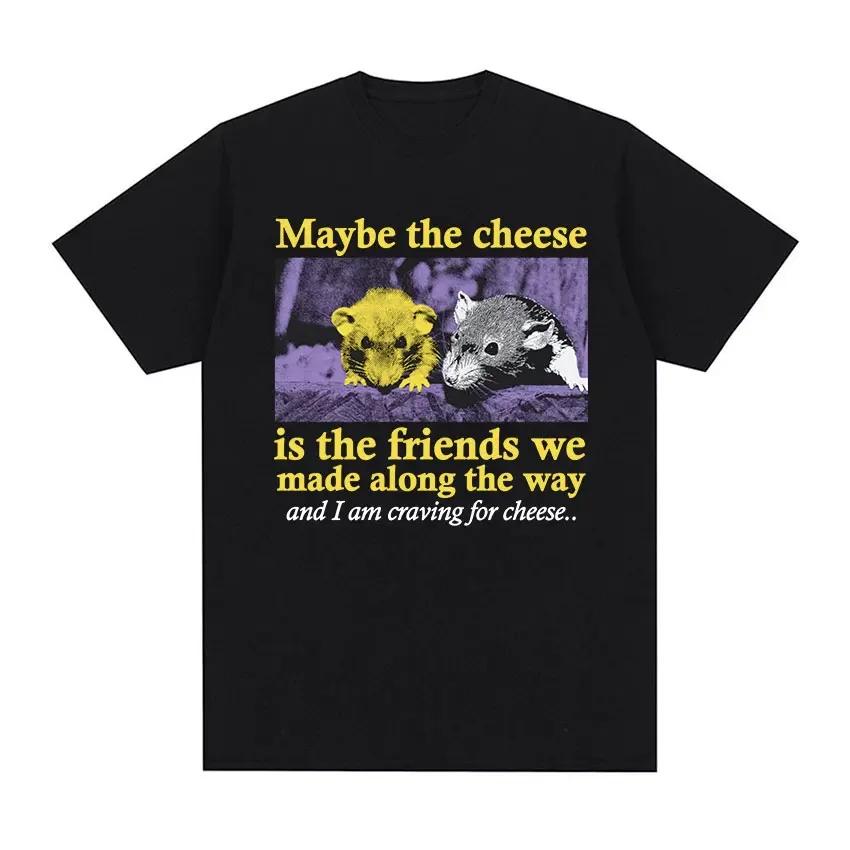 Summer Men's Frog Letter Retro Printed Round Neck T-shirt Casual Outdoor 100% Pure Cotton Street Cool Short Sleeved Plus Size