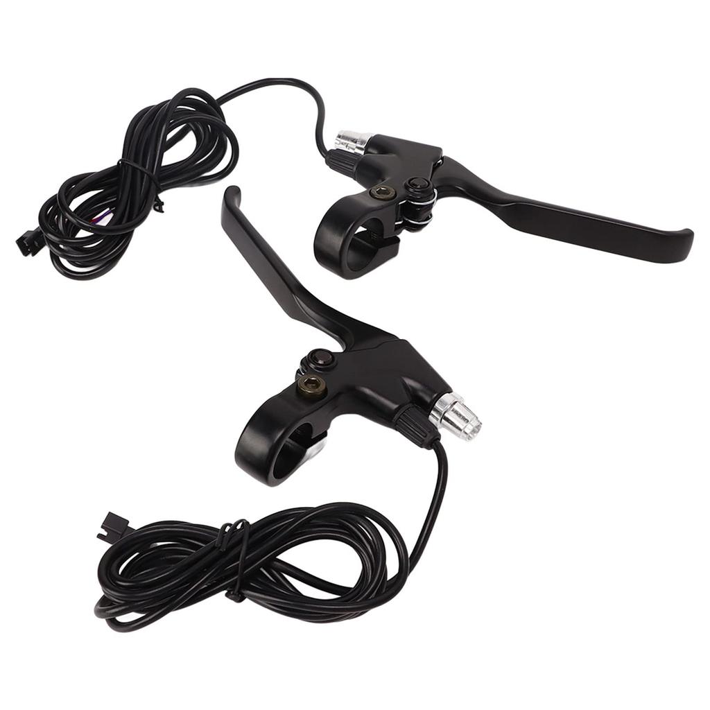Ongwan Electric Bicycle Brake Lever Set (Left and Right), Aluminum, Waterproof, Brake Handle Grips, 22mm Handlebar, Black