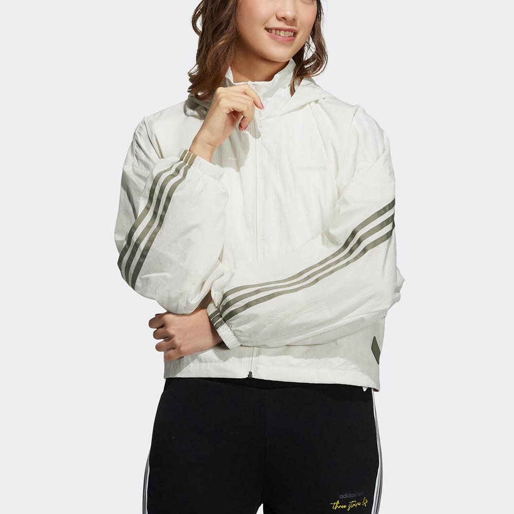 Adidas Neo Aug Wb 3 Casual Sports Short Hooded Jacket Women Jacket Off-White H18598