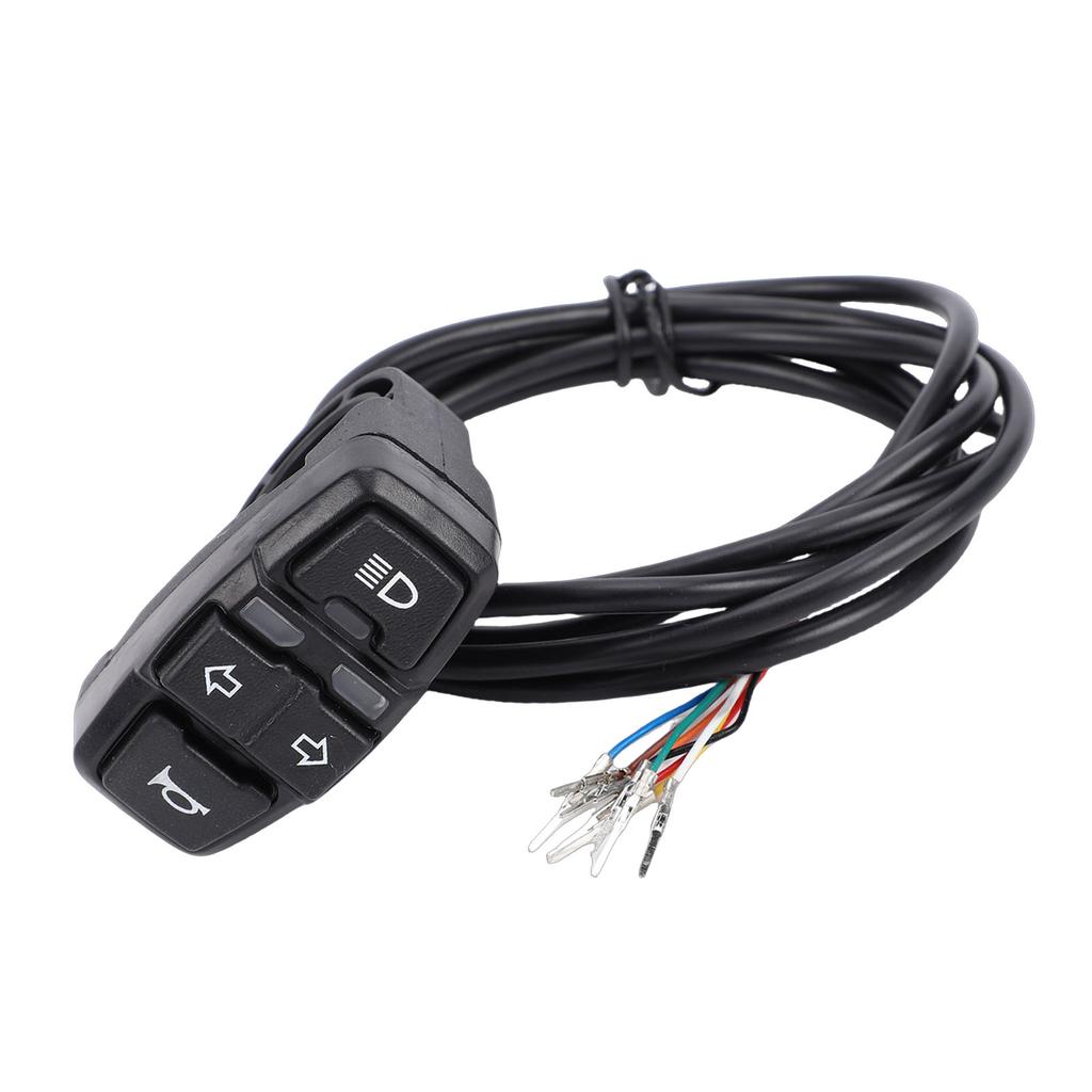Headlight Turn Signal Horn Scooter Handlebar Control for Electric Bike Motorcycles ABS IP65 22mm Handlebar Size 1.5m Cable Le