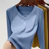 Black Women's Long-sleeved Summer New Half-sleeved Slim-fit T-shirt Simple Versatile Top Women