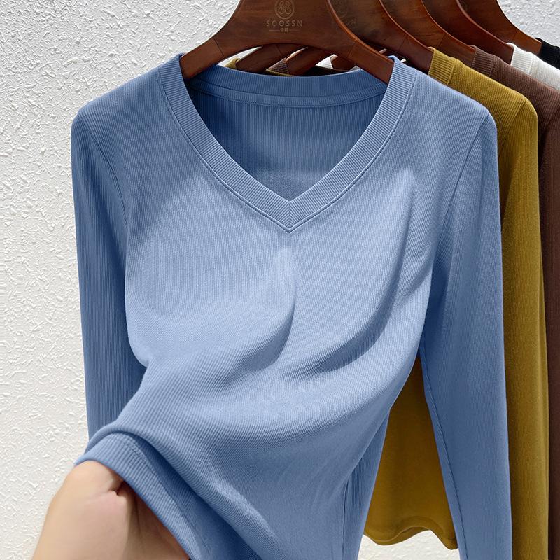 Black Women's Long-sleeved Summer New Half-sleeved Slim-fit T-shirt Simple Versatile Top Women