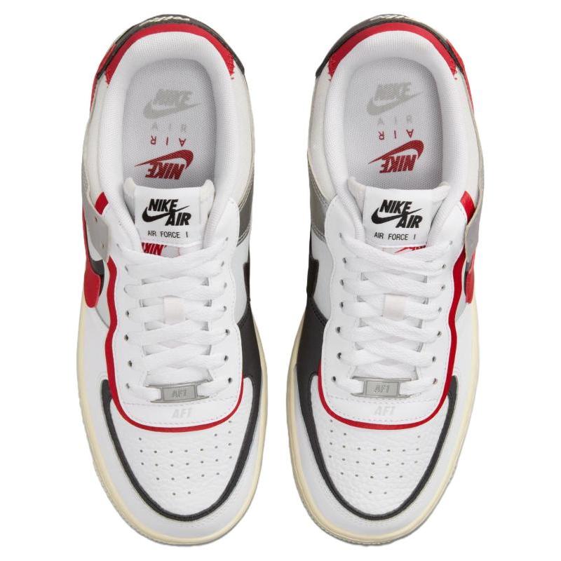 Nike Zapatillas para Mujer Air Force 1 Low Shadow Blanco Plata Rojo Gimnasio FN6335-100