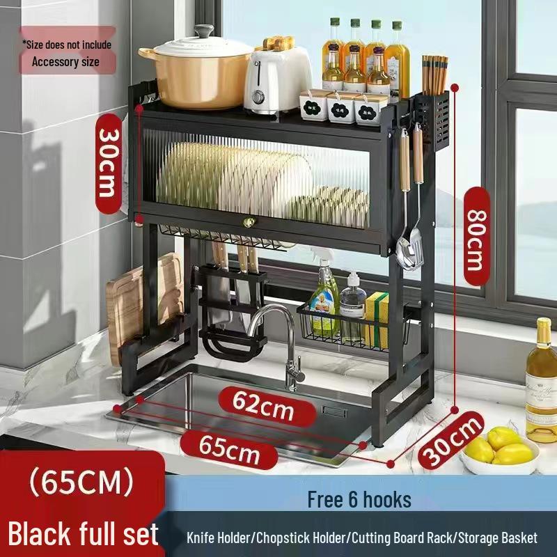 Multi-functional Dustproof Kitchen Countertop Storage Rack