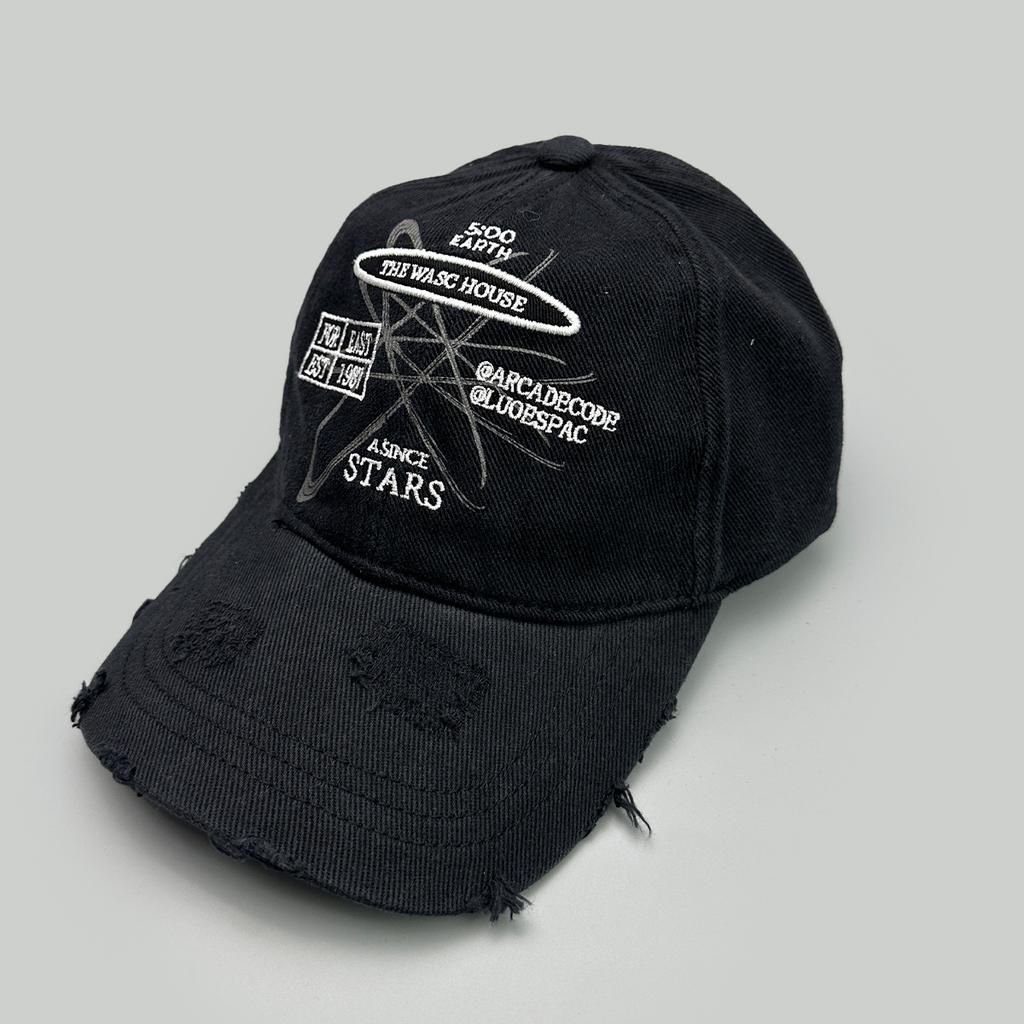 Straßenloch Wind Brief Baseballkappe Herren und Damen Sonnenschutz Nische Retro Schwermaschinen Personalisierte Kappe
