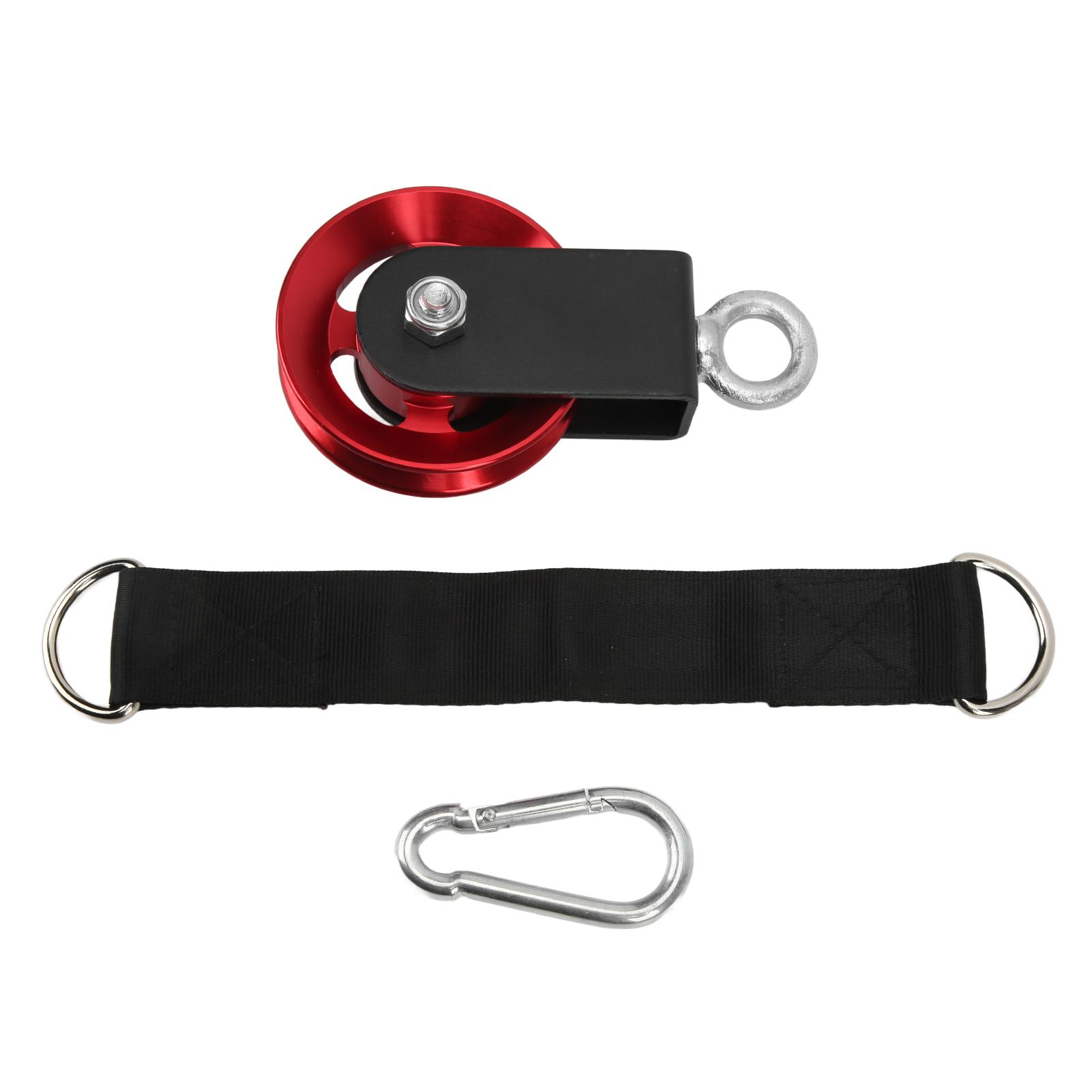 

Cable Gym Fitness Pulley Small Hanging Pulley 360 Degree Rotating Silent for Home DIY ProjectsRed красный