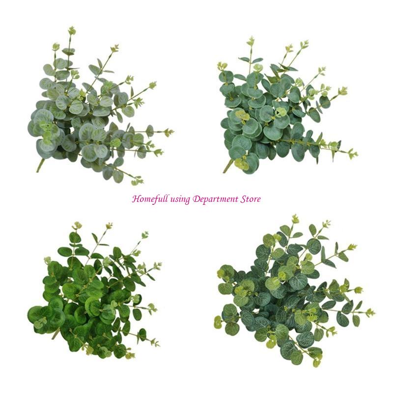 Artificial Eucalyptuses Leaves Stems Simulation Branch Flower Arrangement Decor