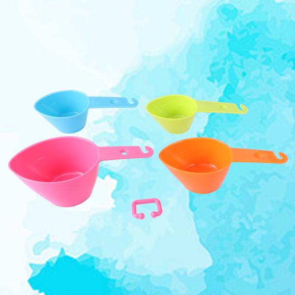 4Pcs Durbale Plastic Thicken Colorful Kitchen Spoons Teaspoon in