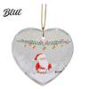 Holiday Romantic Space Decorations Heart Shaped Christmas Ornaments Crystal Santa Winter Scene Hanging Ornament Transparent Festive Porch Ornaments