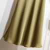 Champagne Satin Fishtail High-End Silk Skirt for Women - Summer 2025