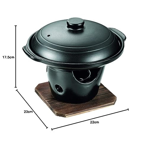 PEARL METAL Ceramic Tobanyaki Set with Stove, Japanese Kaiseki Style, HB-5222