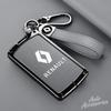 Metal Car Key Case For Renault Megane III Grand Scenic III Laguna III Koleos Fluence Clio Kangoo Latitude Leather Protect Shell Z666