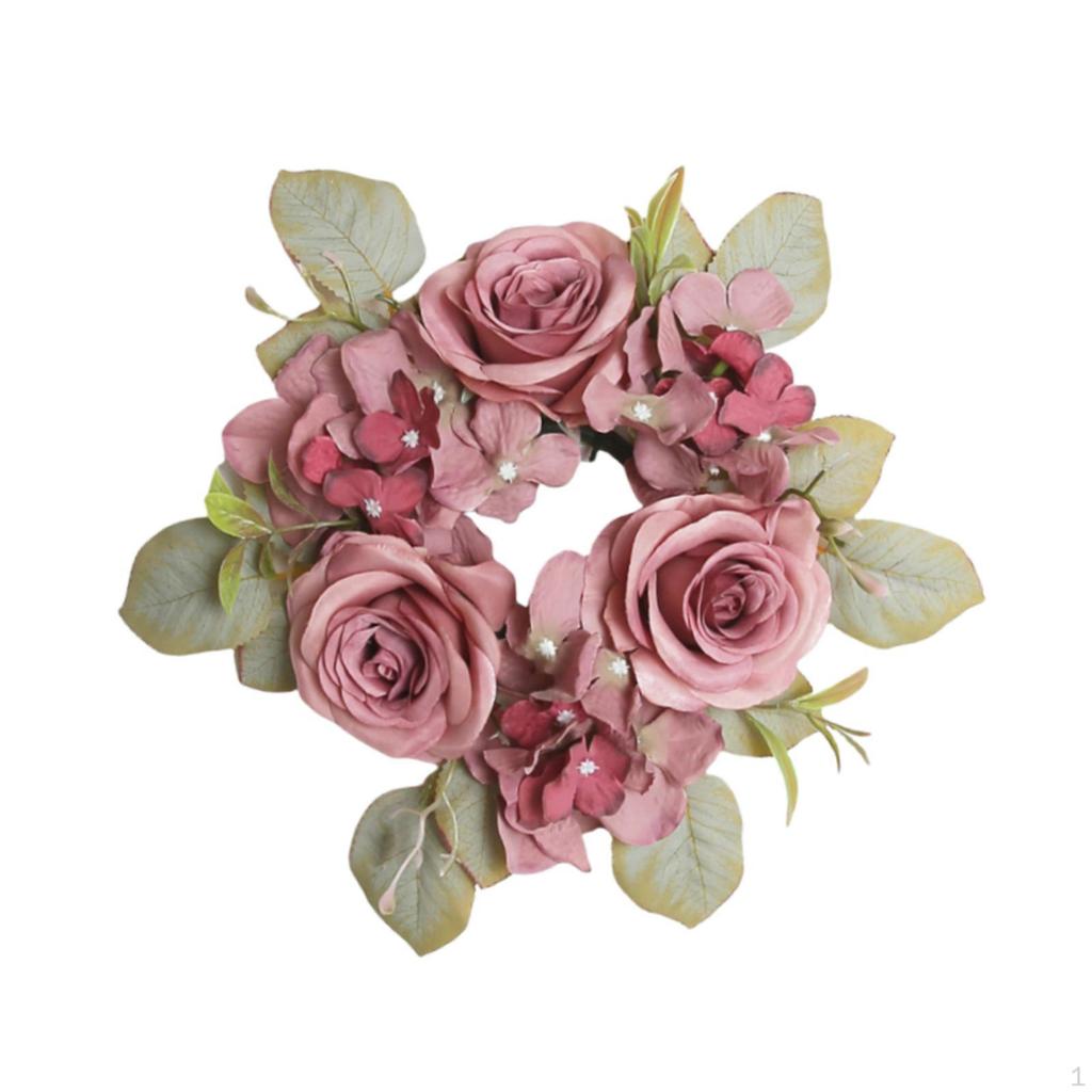 Künstlicher Rosenkranz zur Wanddekoration mit Kerzenring Zuhause und Veranstaltungen