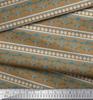 Soimoi Japan Crepe Satin Fabric Stripe,Floral & Filigree Damask Decor Fabric Printed Metre 42 Inch