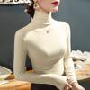 Velvet High Collar Women's Top Winter Women Warm Blouse Turtleneck Pullovers Thick Bottoming Shirt for Women