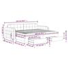 VidaXL Daybed with Trundle and Drawers Light Grey 90x200cm Velvet 3197001