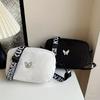 Nylon Fashion Simple Butterfly Small Square Bag  Lightweight Single Shoulder Crossbody Bags for Women Zipper Purses and Handbags