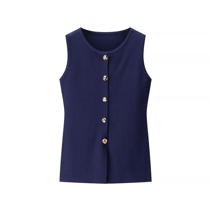 2025 Summer Women's Solid Color Sleeveless Top & Slim Fit Skirt Set