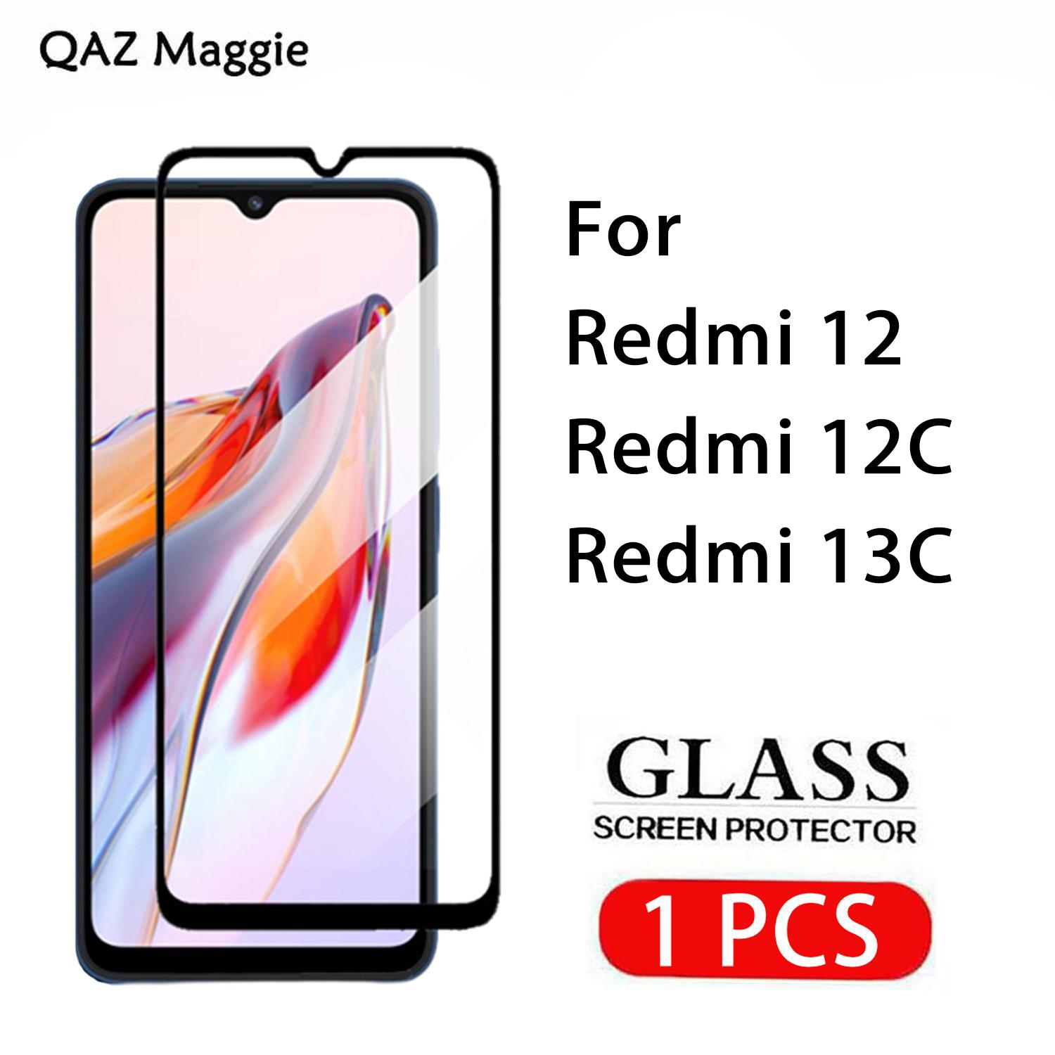 

1 шт. Для Redmi 12 Стеклянная защитная пленка для экрана Закаленная стеклянная пленка для Redmi 12C 13C