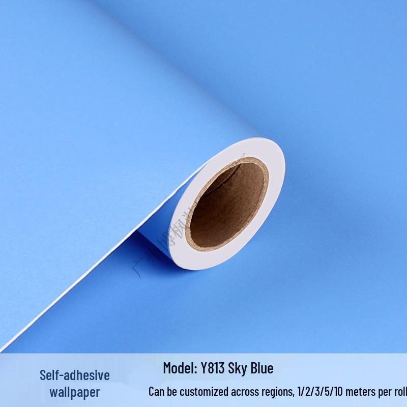 Papel Tapiz Adhesivo Impermeable de Color Sólido para Habitaciones Infantiles y Espacios de Vida