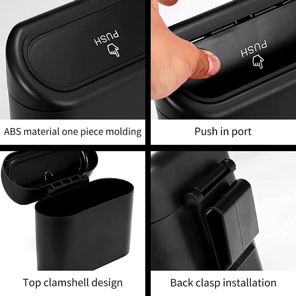 Car Trash Can with Lid Universal Vehicle Mini Leakproof Garbage Bin Car Organizer Storage for Front Back Seat Vehicle supplies